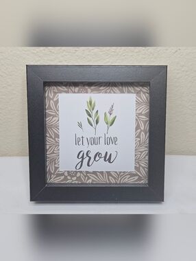 Let Your Love Grow Shadow Box Wall Art - Handcrafted